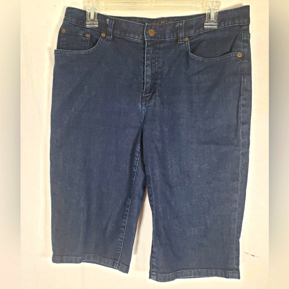 Lauren's Jean Co. Ralph Lauren Classic Dark Washed Bermuda Shorts Sz 8